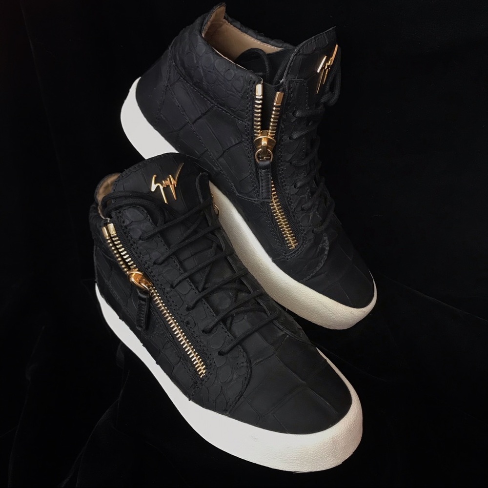 Giuseppe Zanotti Croc Python Embossed May Trainers - image 1